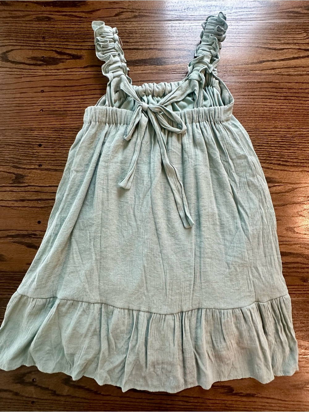 Altar’d State Sage Green Ruffle Hem Mini Dress Medium - Picture 4 of 7
